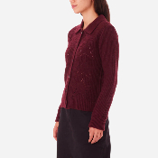 OBEY - W FORTUNE CARDIGAN - Wine