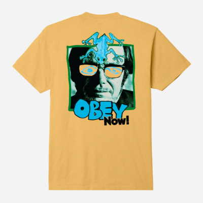 OBEY- NOW! PIGMENT T-SHIRT - Pigment Sunflower