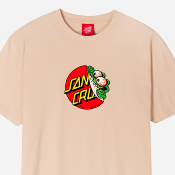 SANTA CRUZ - BEWARE DOT FRONT TEE - Oat