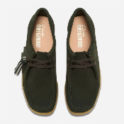 CLARKS - WALLABEE WOMENS - Forest Green Suede