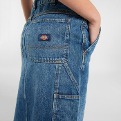 DICKIES W - LONG DENIM CARPENTER SKIRT - Rinsed Fade