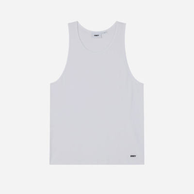 OBEY - STANDARD RIB TANK - White