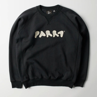 PARRA - BLOB LOGO CREW NECK SWEATSHIRT - Washed Black