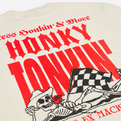 DEUS EX MACHINA - HONKY TONKIN BOXY TEE - Dirty White