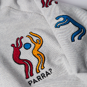 PARRA - LA CHAMBRE NUIT HOODED SWEATSHIRT - Heather Grey