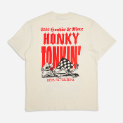 DEUS EX MACHINA - HONKY TONKIN BOXY TEE - Dirty White