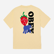 OBEY - STRAWBERRY TEE - Pale Yellow