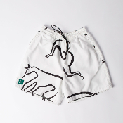 Parra - Yoga Walks Swim Shorts - White