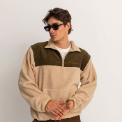 RHYTHM - TAMAS HALF ZIP PULL OVER - Bark