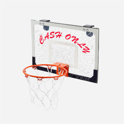 Cash Only - Mini Basketball Hoop - Transparent