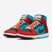 NIKE SB - DUNK HIGH DECON x DI'ORR GREENWOOD - Turquoise Blue Black Rugged Orange