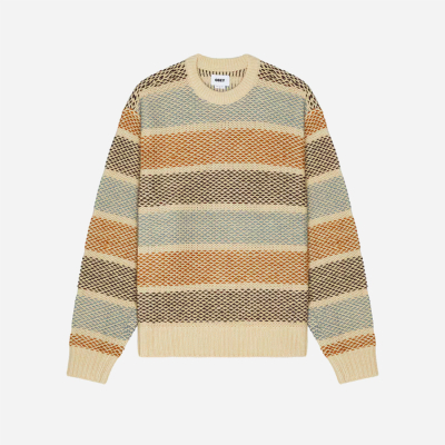 OBEY - BENJAMIN CREWNECK - Brown Multi