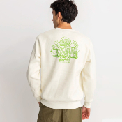 Rhythm - Fungi Fleece Crew - Vintage White