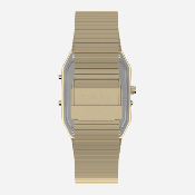 Timex - Q Timex® 1982 Ana-Digi Reissue 33mm Stainless Steel Bracelet Watch - Gold-Tone / Gold-Tone