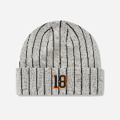 Cash Only Pinstripe Beanie Light Grey