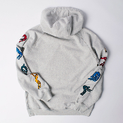 PARRA - LA CHAMBRE NUIT HOODED SWEATSHIRT - Heather Grey