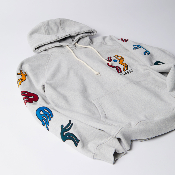 PARRA - LA CHAMBRE NUIT HOODED SWEATSHIRT - Heather Grey