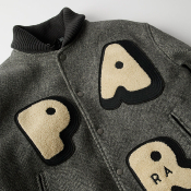 PARRA - ROUNDED PAR VARSITY JACKET - Dark Grey