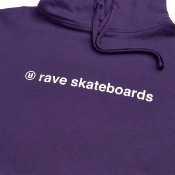 RAVE SKATEBOARDS - CORE LOGO HOODIE - Dark Purple