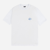 Magenta - Blue Flower Collab Tee - White