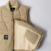 PARRA - WAVED ALIEN PUFFER VEST - Tan