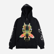 RAVE SKATEBOARDS - IVY ZIP HOODIE - Black