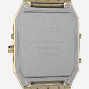 Timex - Q Timex® 1982 Ana-Digi Reissue 33mm Stainless Steel Bracelet Watch - Gold-Tone / Gold-Tone