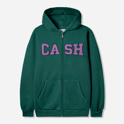 Cash Only - Campus Zip Thru Hood - Washed Forest