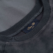 DIME - CREWNECK CURSIVE VELVET-  Smoke