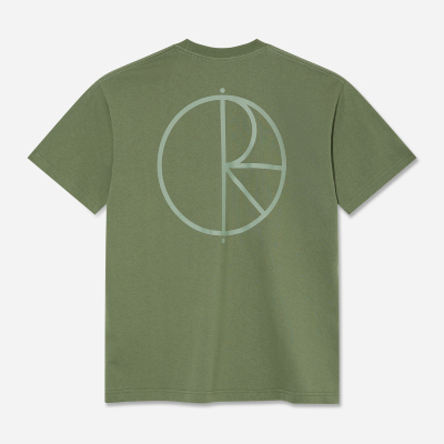 Polar - Stroke Logo Contrast Tee - Moss Green