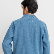 Rhythm - DENIM UTILITY JACKET - Worn Indigo