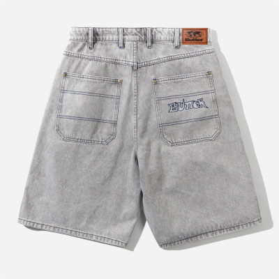 Butter Goods - Encounter Denim Shorts - Washed Soft Grey