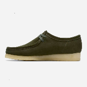 CLARKS - WALLABEE - Forest Green Suede