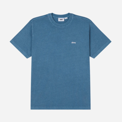 OBEY - LOWERCASE PIGMENT TEE SS - Pigment cornet blue