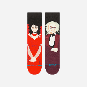 Stance x Beetlejuice - Dearly Beloved Crew Sock - Maroon