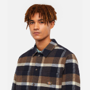 DICKIES - PLAID COALING LS SHIRT - Mushroom