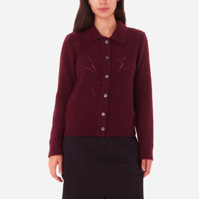 OBEY - W FORTUNE CARDIGAN - Wine