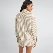 Rhythm W - Valley Stripe Oversized Shirt - Ivy