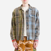 Deus Ex Machina - Genesis Embro Flannel Shirt - Blue Check