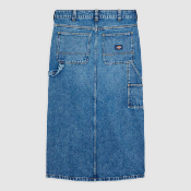 DICKIES W - LONG DENIM CARPENTER SKIRT - Rinsed Fade