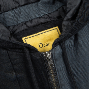 DIME - PANNEL DENIM HOODED BOMBER - Charcoal