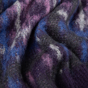 DIME - PLAID MOHAIR KNIT - Purple