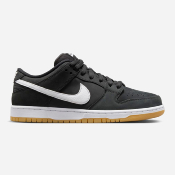 NIke SB - Dunk Low Pro ISO - Black / White - Black - Gum Light Brown 